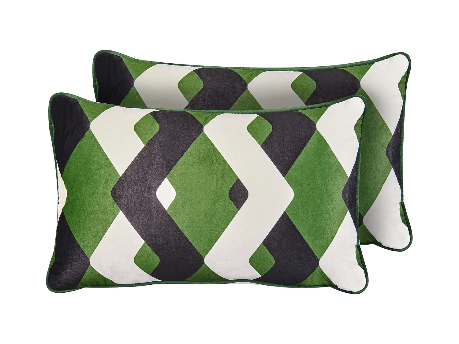 Lot de 2 coussins d'extérieur SWAY Motif géométrique 30 x 50 cm Multicolore