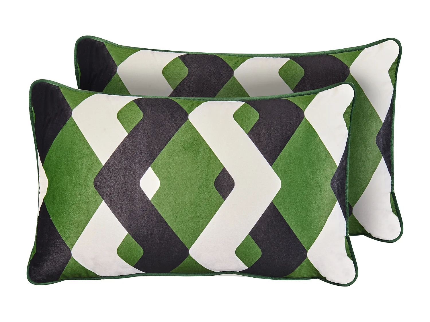 Conjunto de 2 almofadas de jardim SWAY Padrão geométrico 30 x 50 cm Multicolor