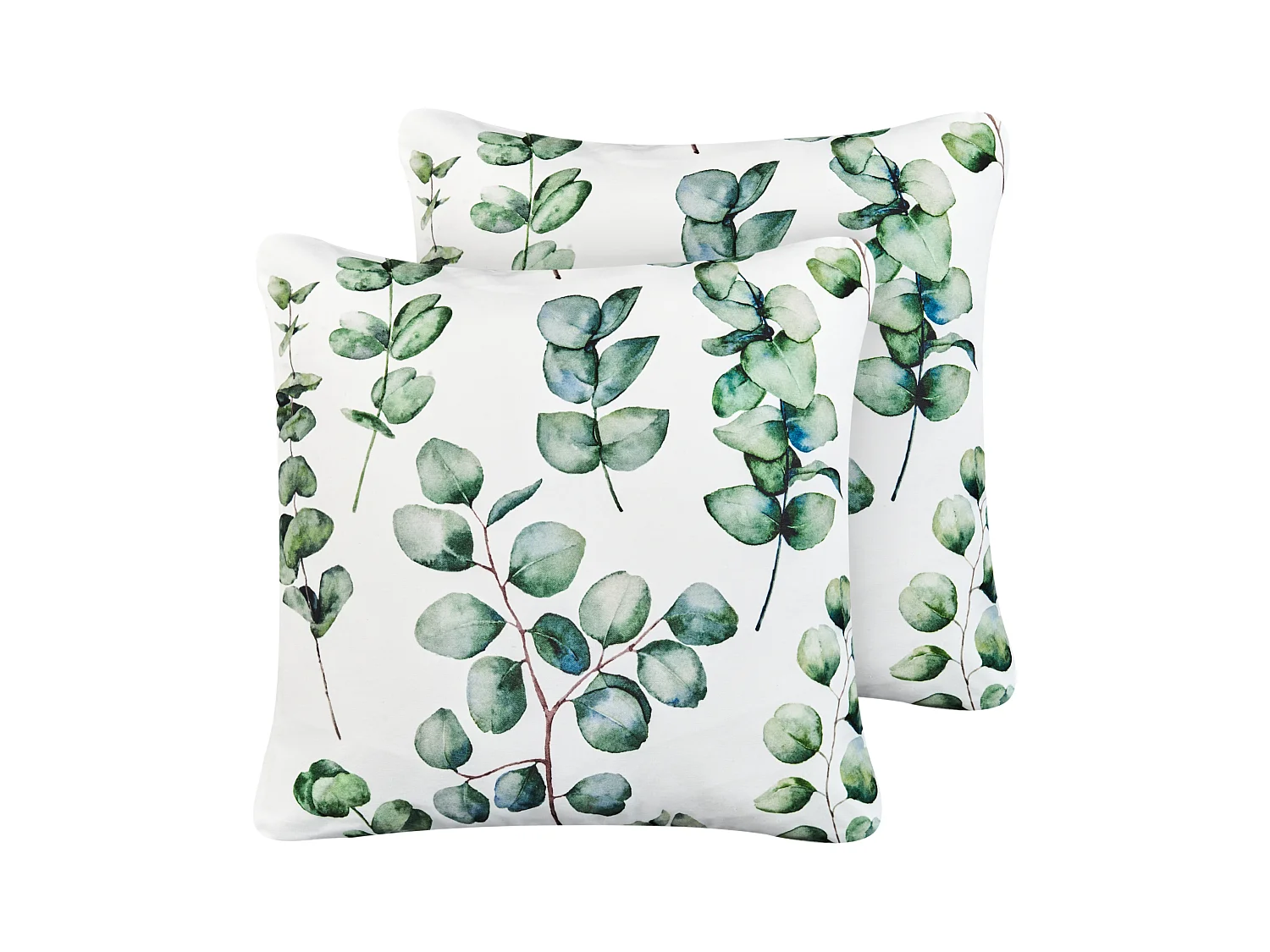 Lot de 2 coussins d'extérieur BOSQUE Motif de plante 45 x 45 cm Vert
