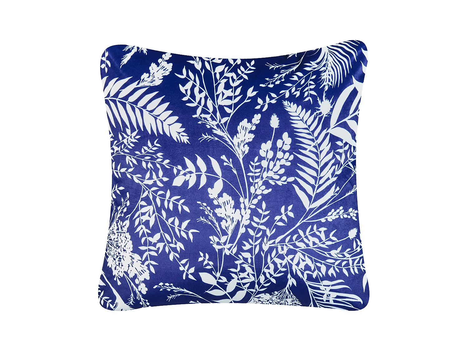 Set di 2 cuscini da esterno GLIMMER Trama di piante 45 x 45 cm Blu