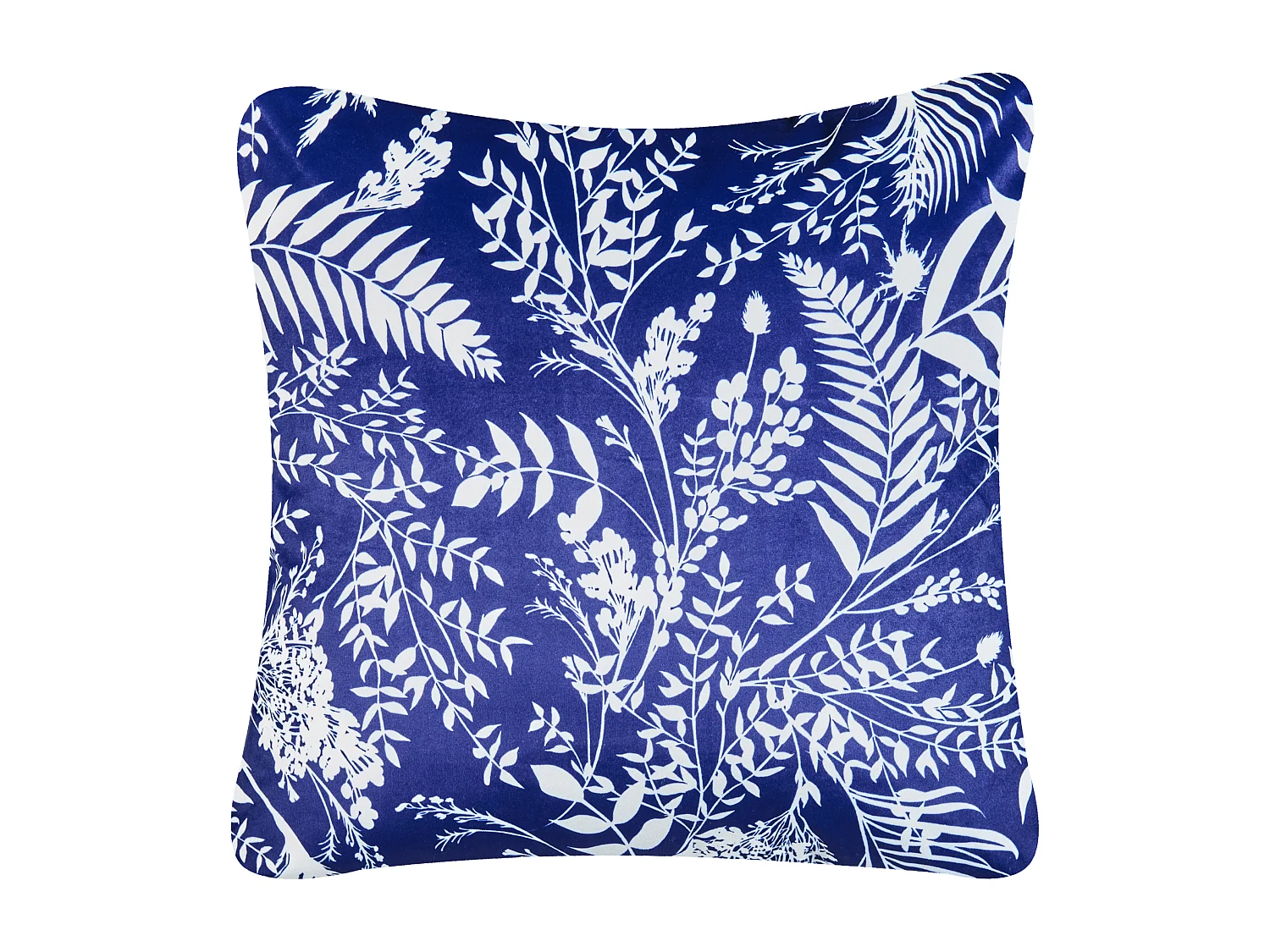 Lot de 2 coussins d'extérieur GLIMMER Motif de plante 45 x 45 cm Bleu