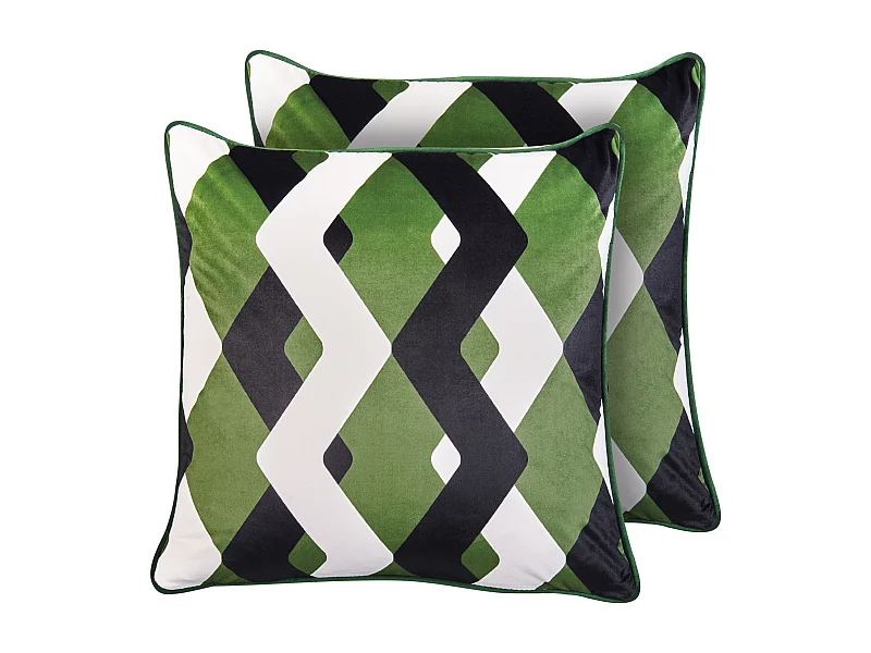 Set di 2 cuscini da esterno SWAY Trama geometrica 45 x 45 cm Multicolore