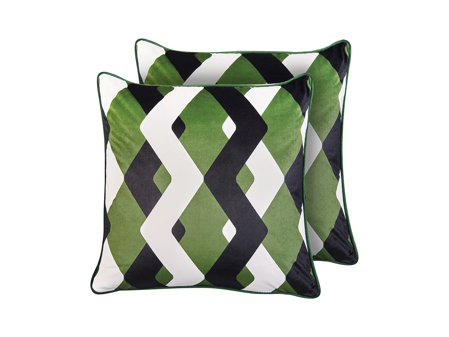 Lot de 2 coussins d'extérieur SWAY Motif géométrique 45 x 45 cm Multicolore