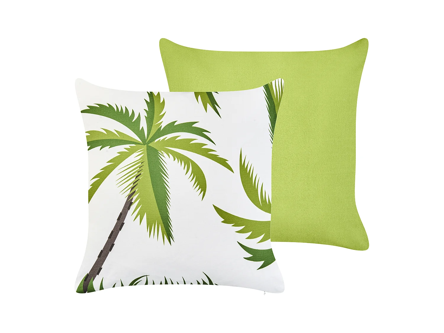 Lot de 2 coussins d'extérieur SEASIDE Motif de plante 45 x 45 cm Vert