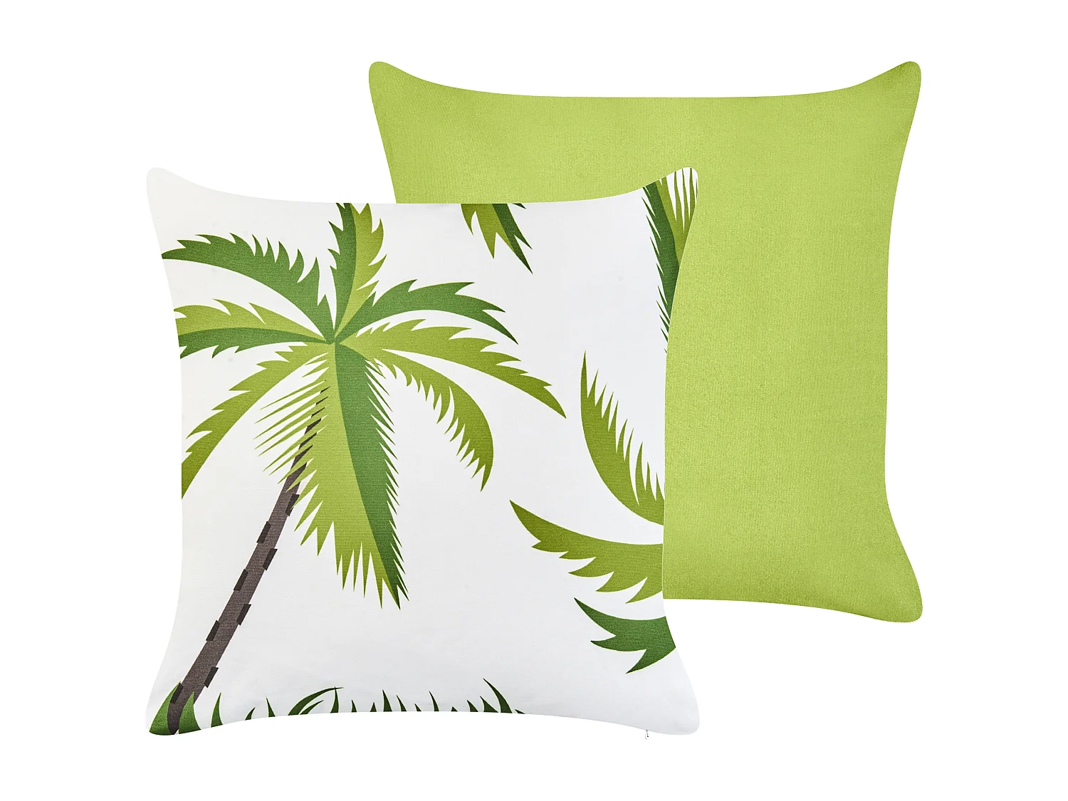 Lot de 2 coussins d\'extérieur SEASIDE Motif de plante 45 x 45 cm Vert