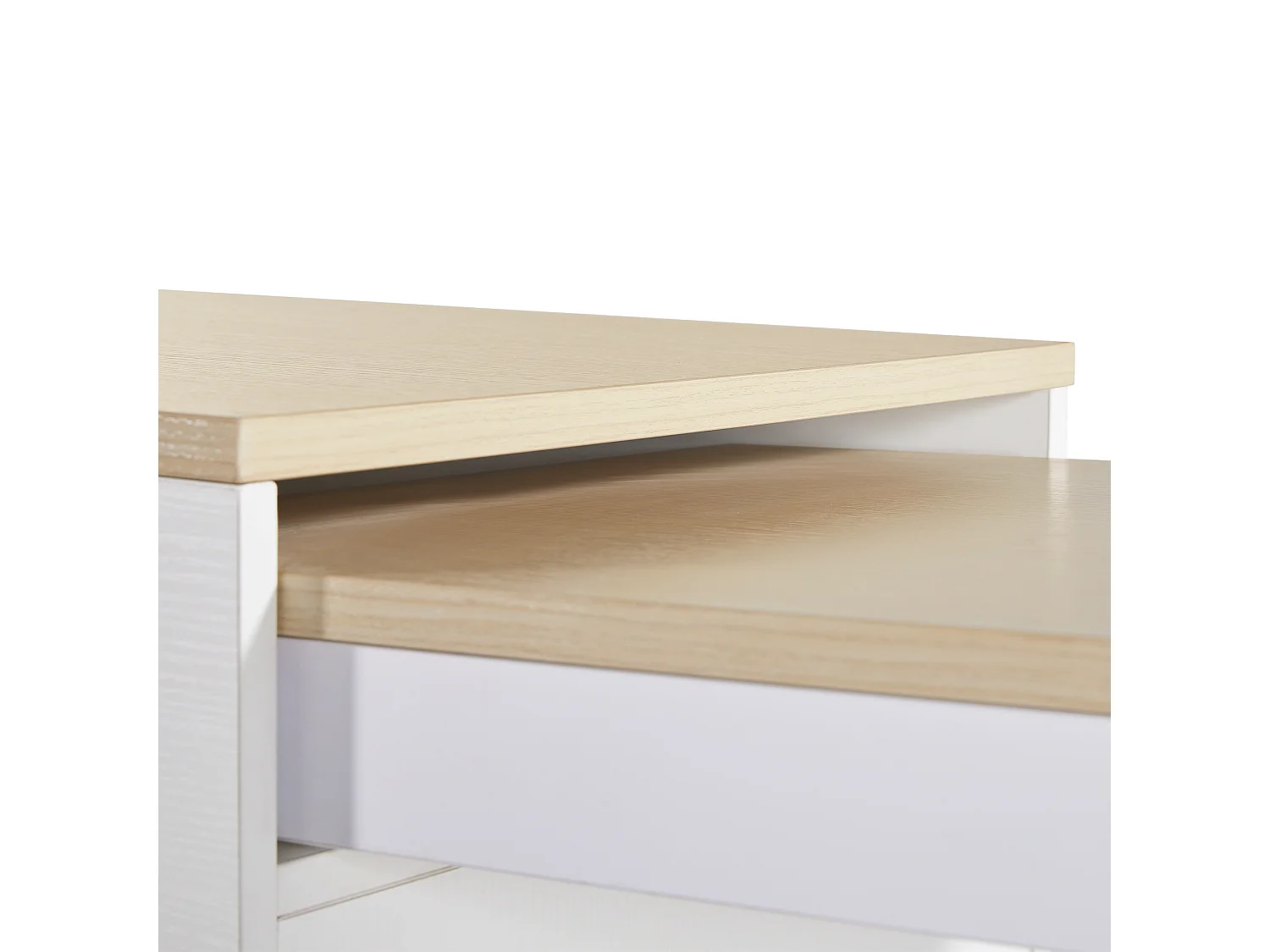 Desserte de cuisine (180X50X94CM) avec table extensible, rangement multifonction et roulettes robustes - blanc