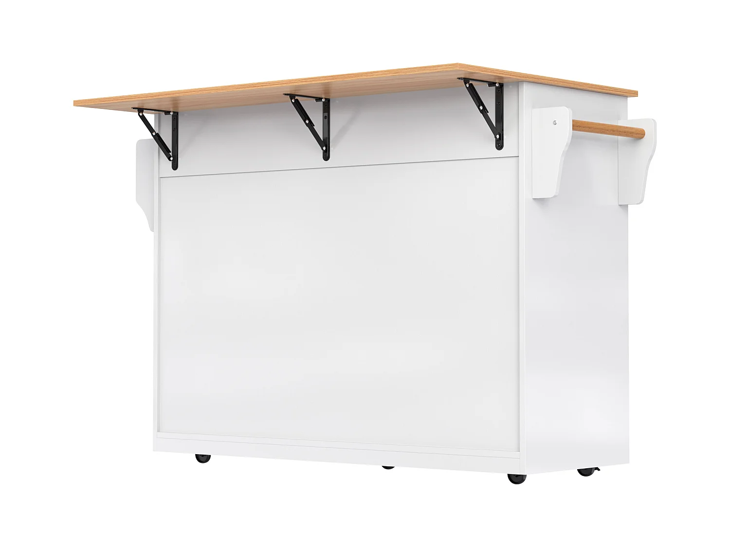 Desserte de cuisine (120x71x91.5cm)multifonction avec planche extensible, rangement pratique - Blanc