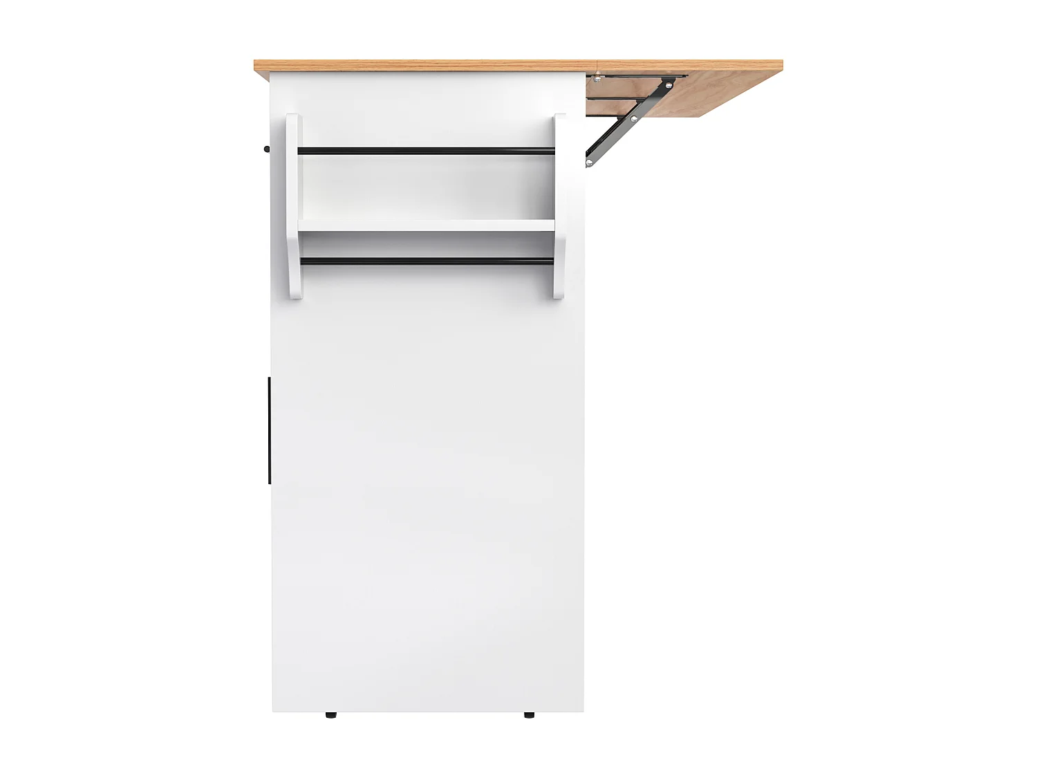 Desserte de cuisine (120x71x91.5cm)multifonction avec planche extensible, rangement pratique - Blanc