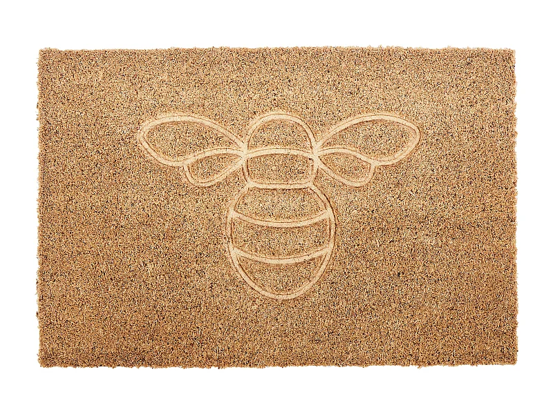 Paillasson CAVITE Naturel 40 x 60 cm Abeille Fibre de coco
