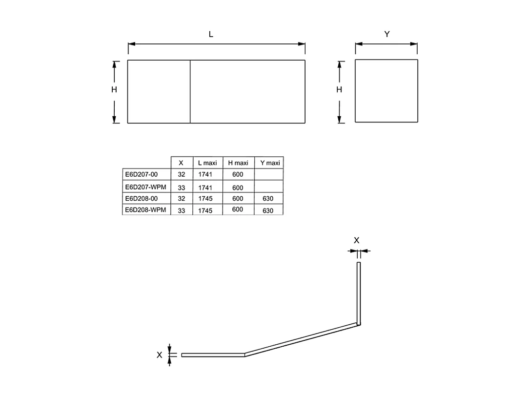 Tablier bain douche JACOB DELAFON Bastille installation en angle blanc mat