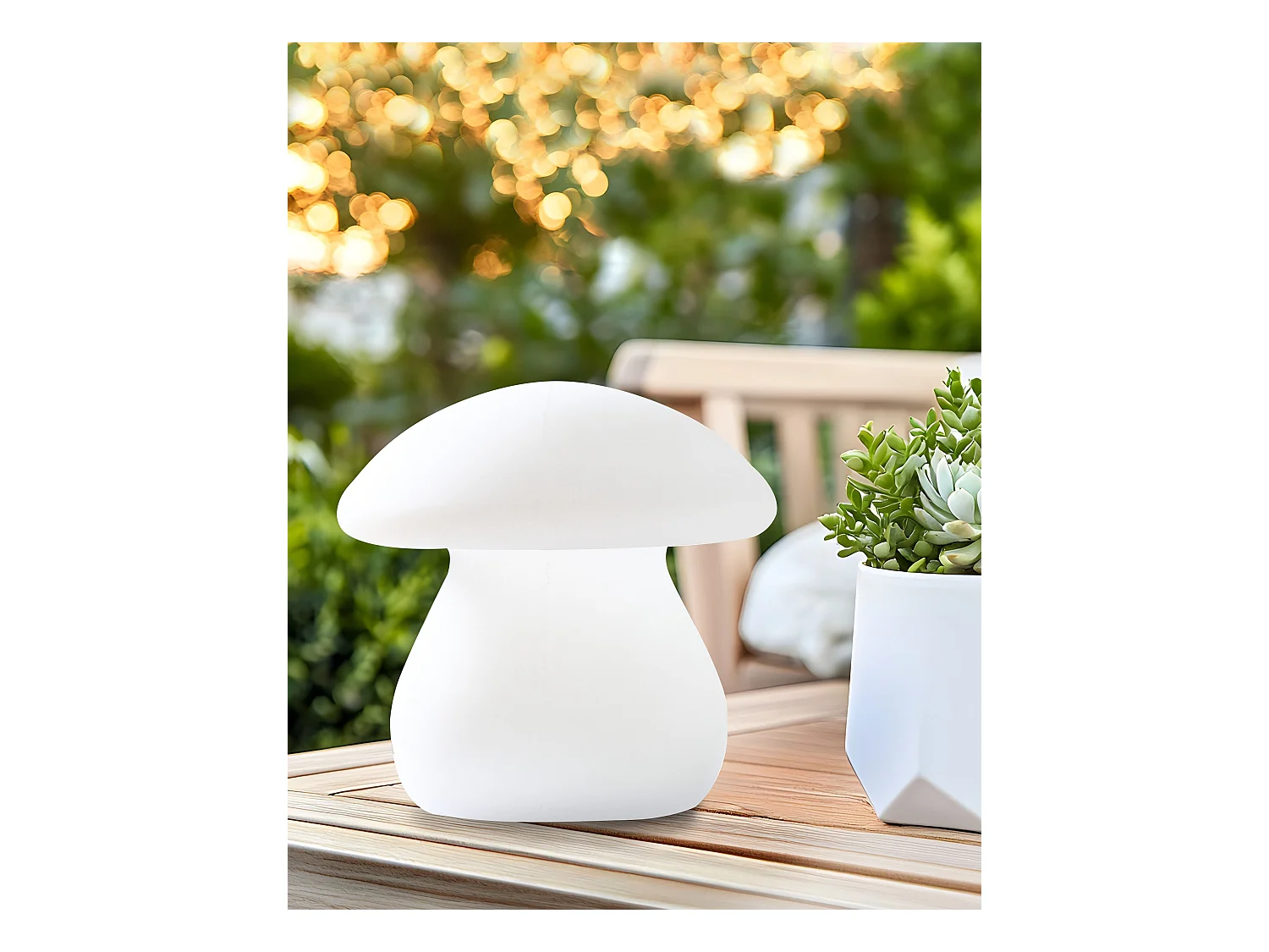Lampe de table d'extérieur LED TUIRA Blanc