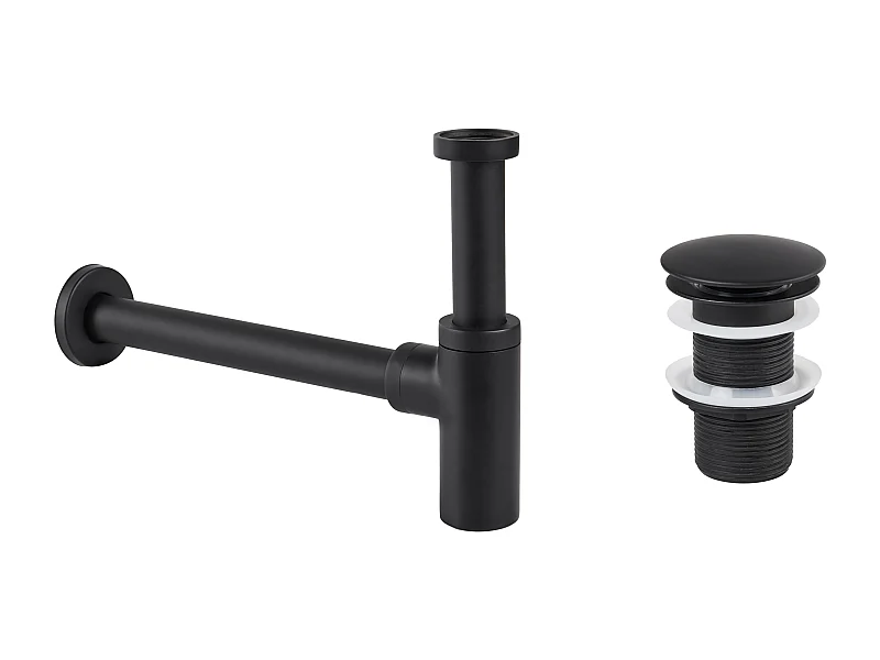 Siphon de cuvette avec vidange clic-clac MAFREDI Laiton Noir