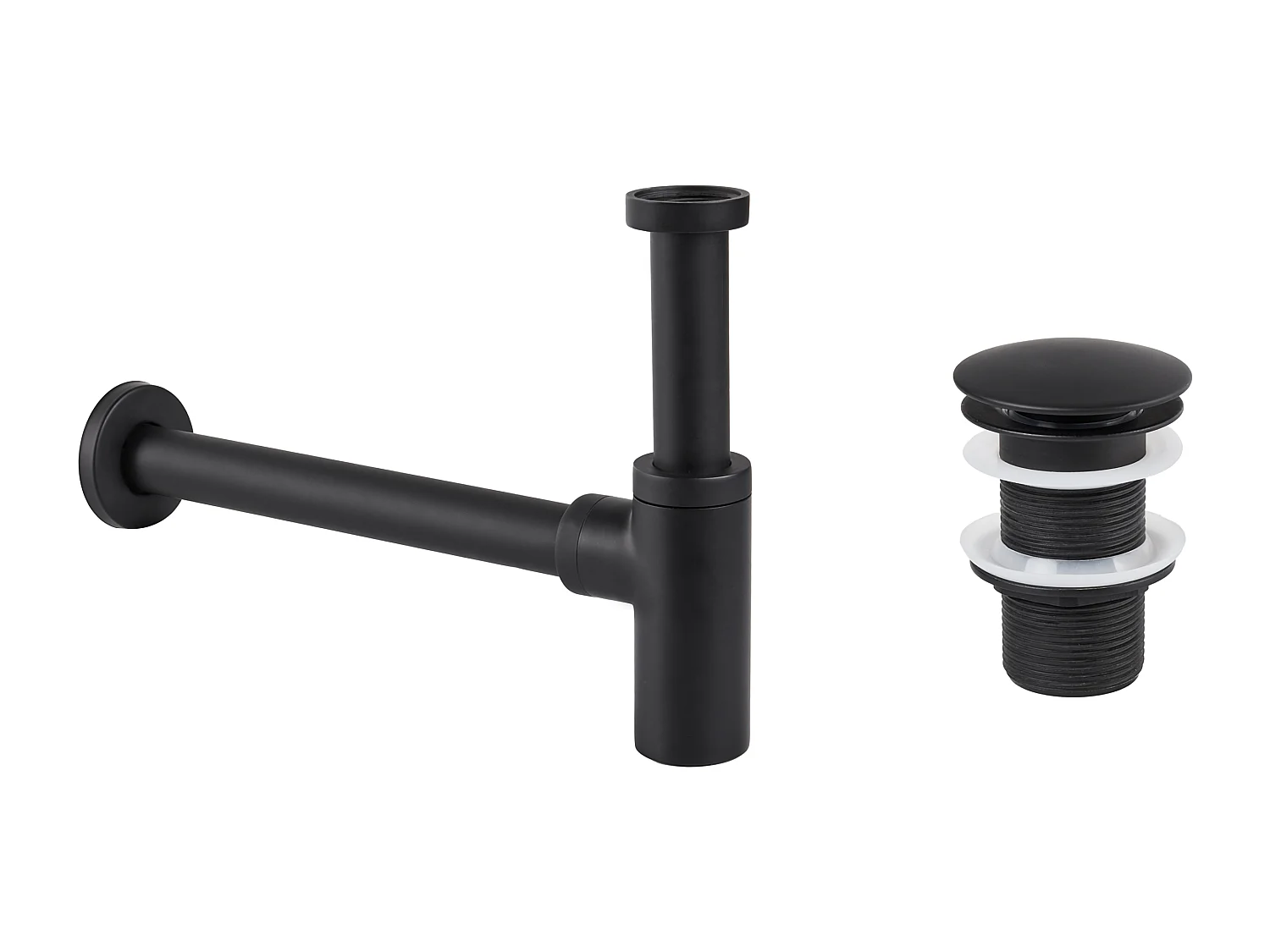 Siphon de cuvette avec vidange clic-clac MAFREDI Laiton Noir