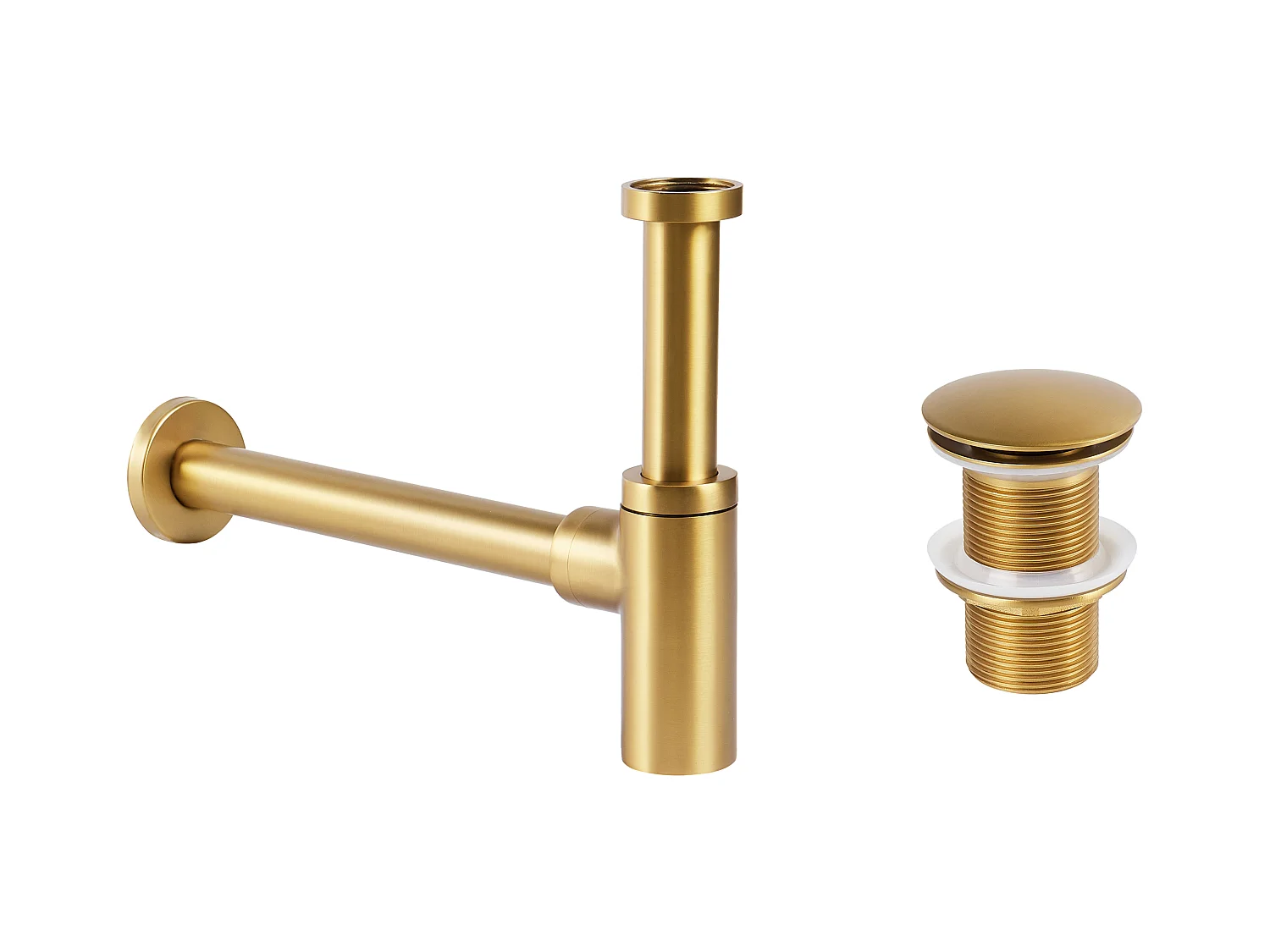 Siphon de cuvette avec vidange clic-clac MAFREDI Laiton Doré