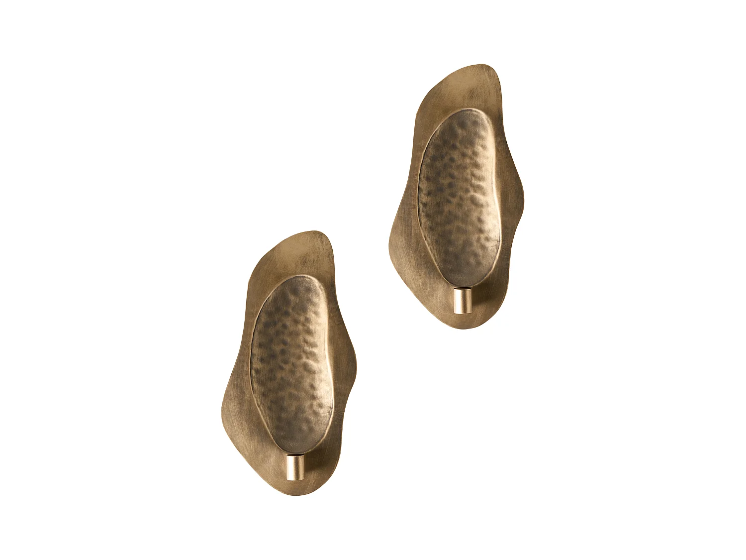 Lot de 2 bougeoirs ODEMIRA Métal 40 cm Laiton
