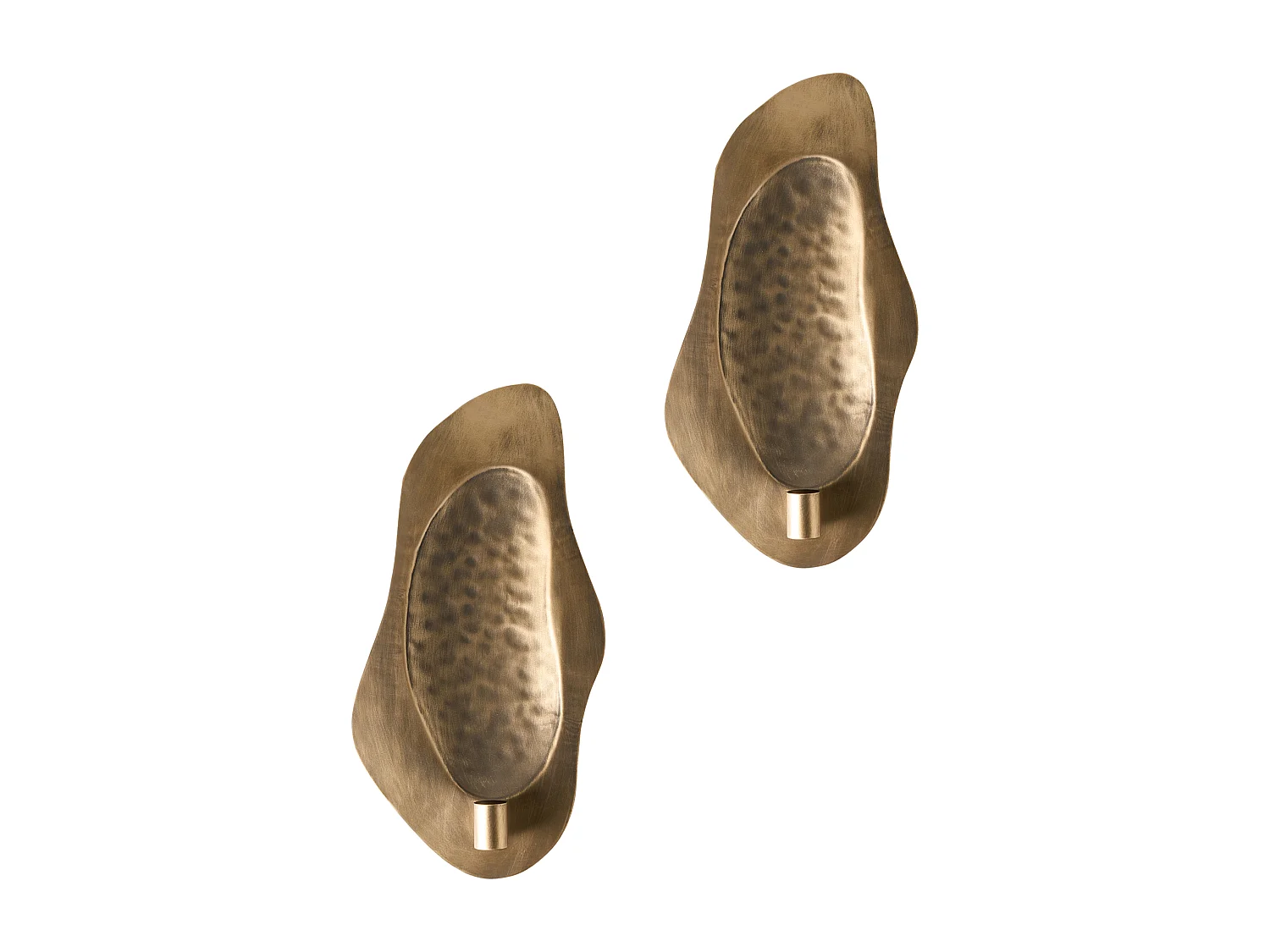 Set di 2 portacandele da parete ODEMIRA Metallo 40 cm Ottone