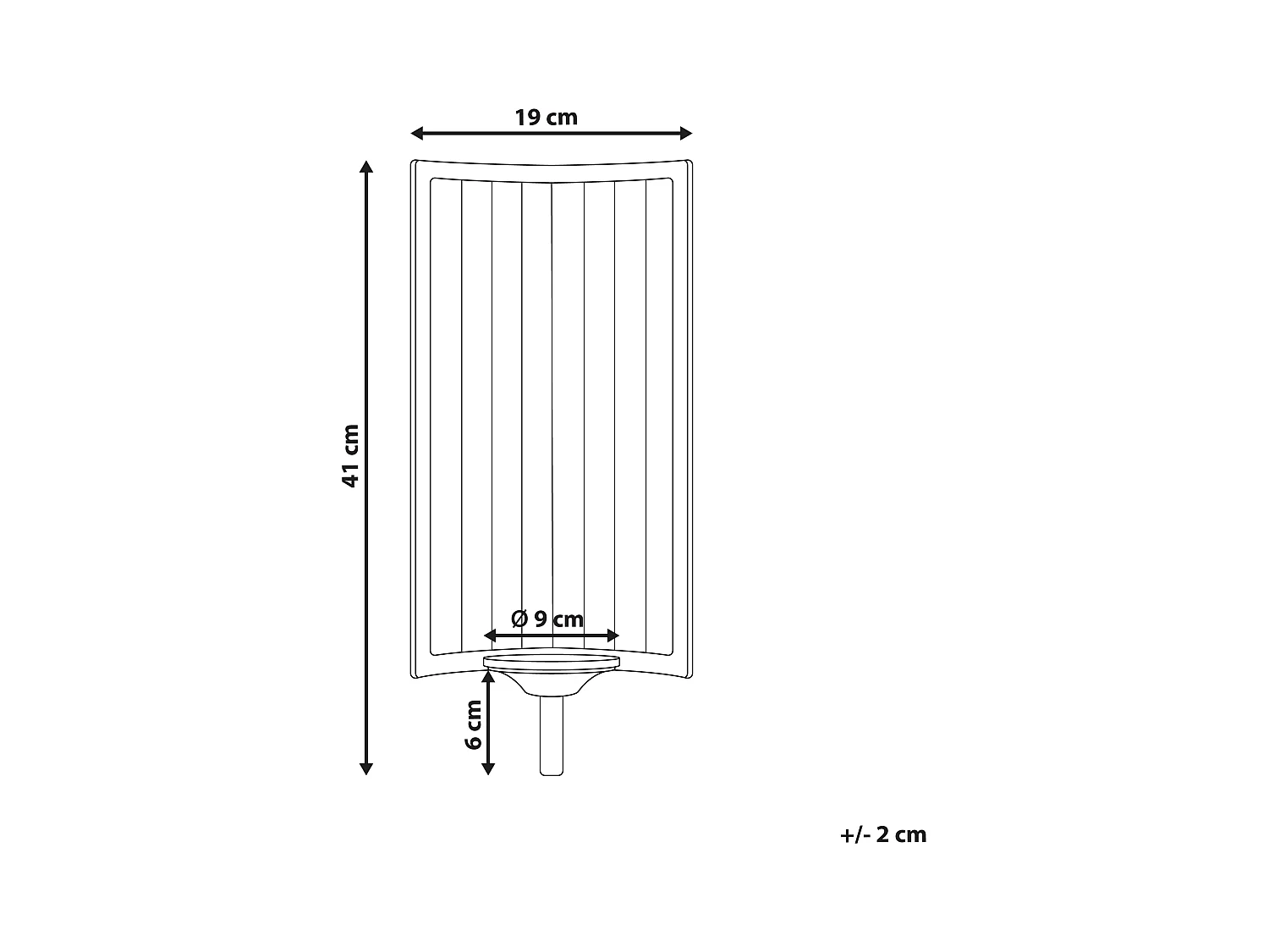 Bougeoir mural SOBREDA Métal 41 cm Doré