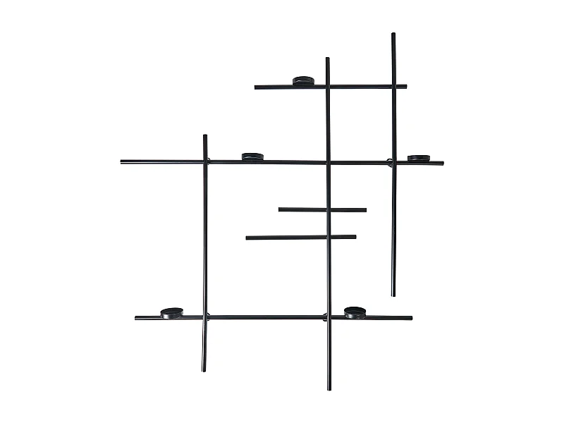 Wandkerzenhalter PORTO 74 cm Schwarz