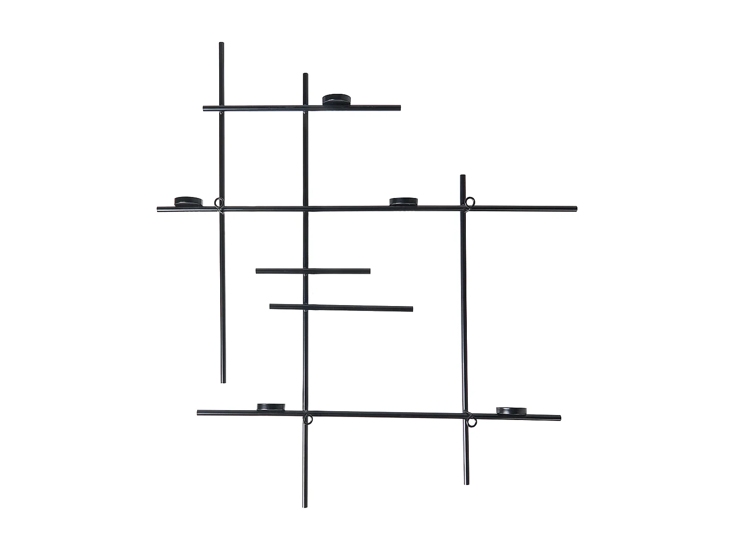 Portacandele da parete PORTO 74 cm Nero