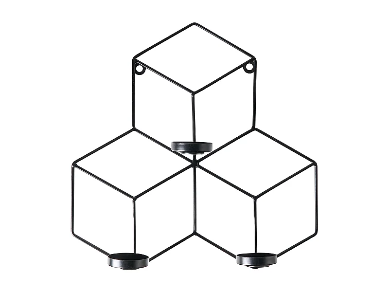 Portacandele da parete TAROUCA Metallo 31 cm Nero