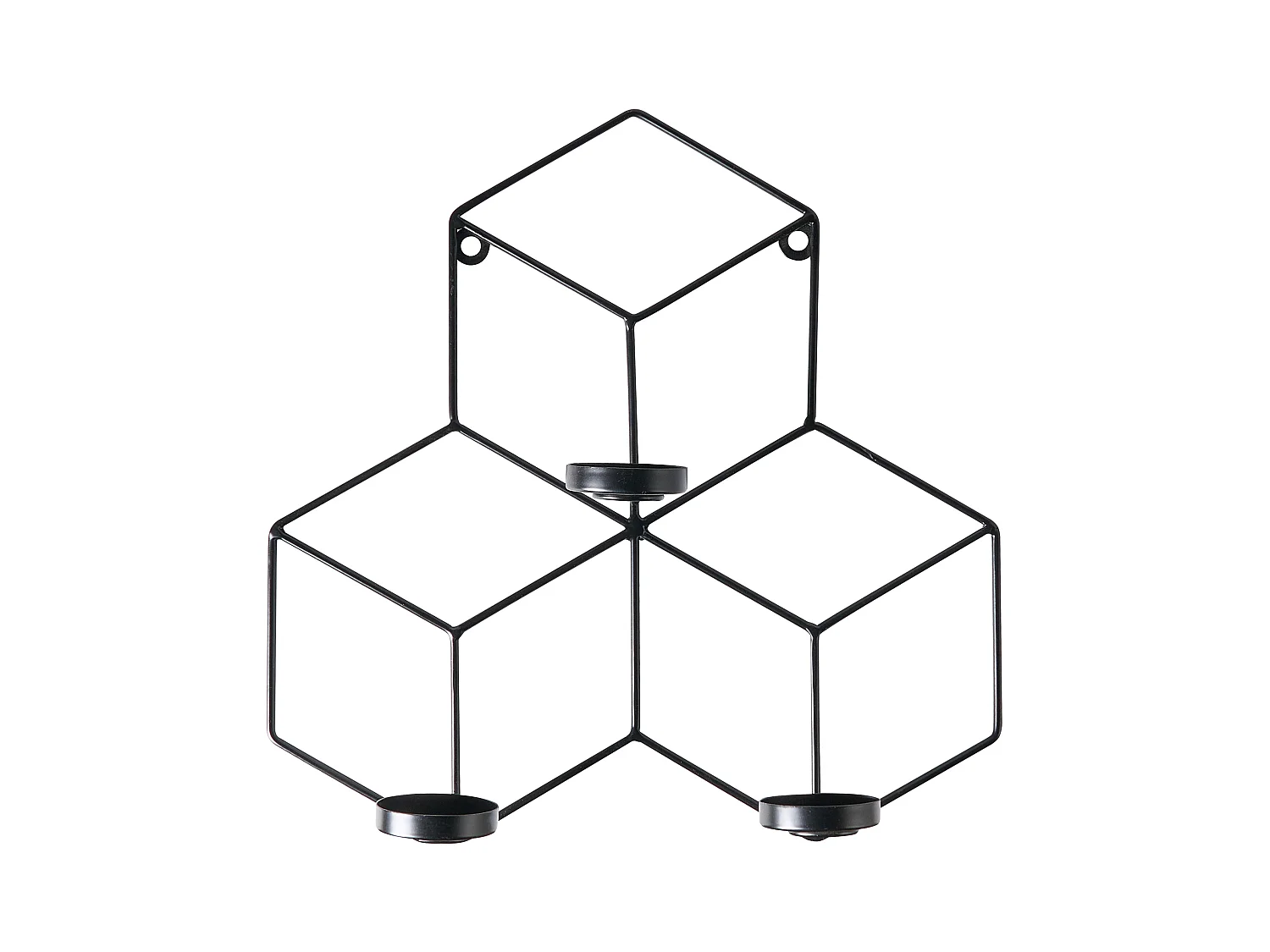 Portacandele da parete TAROUCA Metallo 31 cm Nero