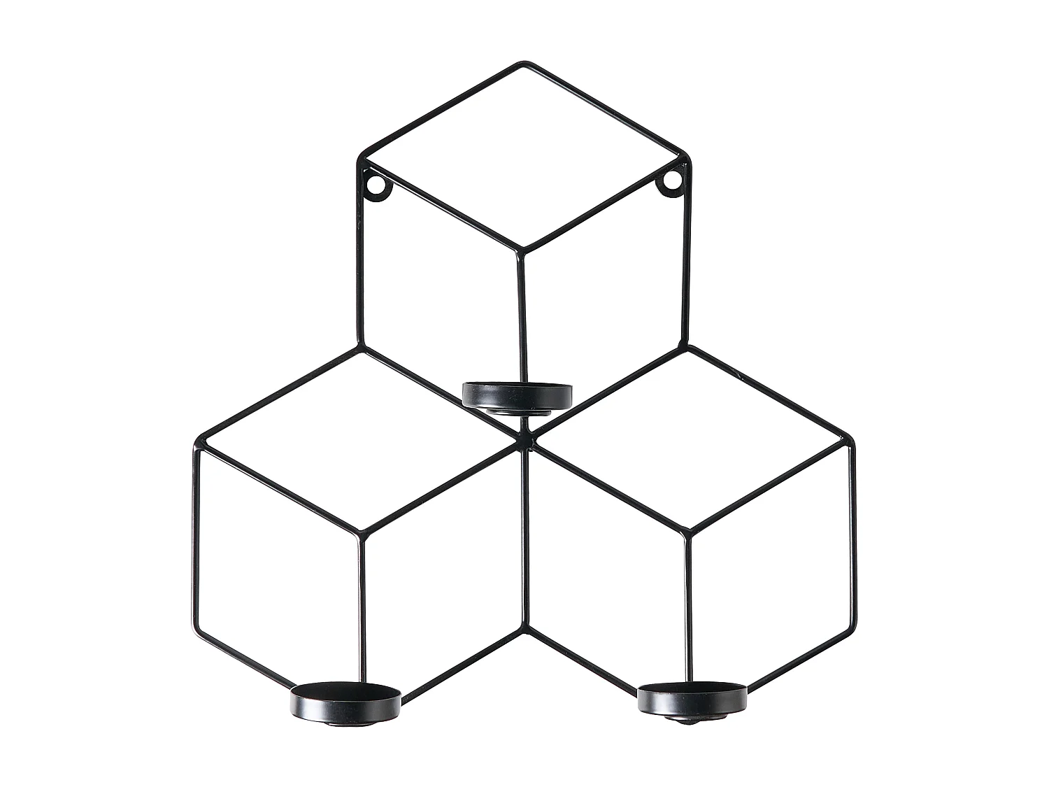 Portacandele da parete TAROUCA Metallo 31 cm Nero