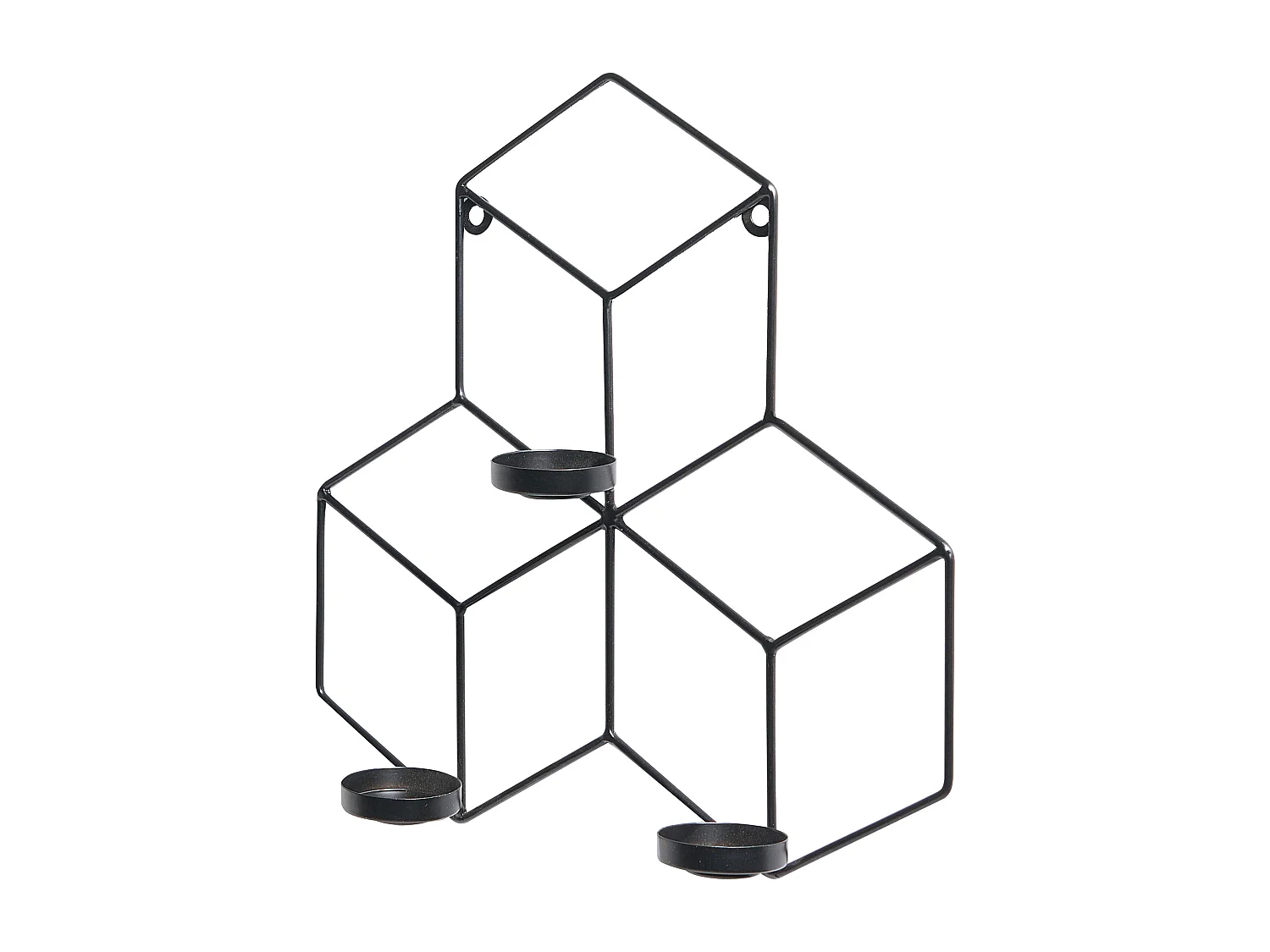 Portacandele da parete TAROUCA Metallo 31 cm Nero