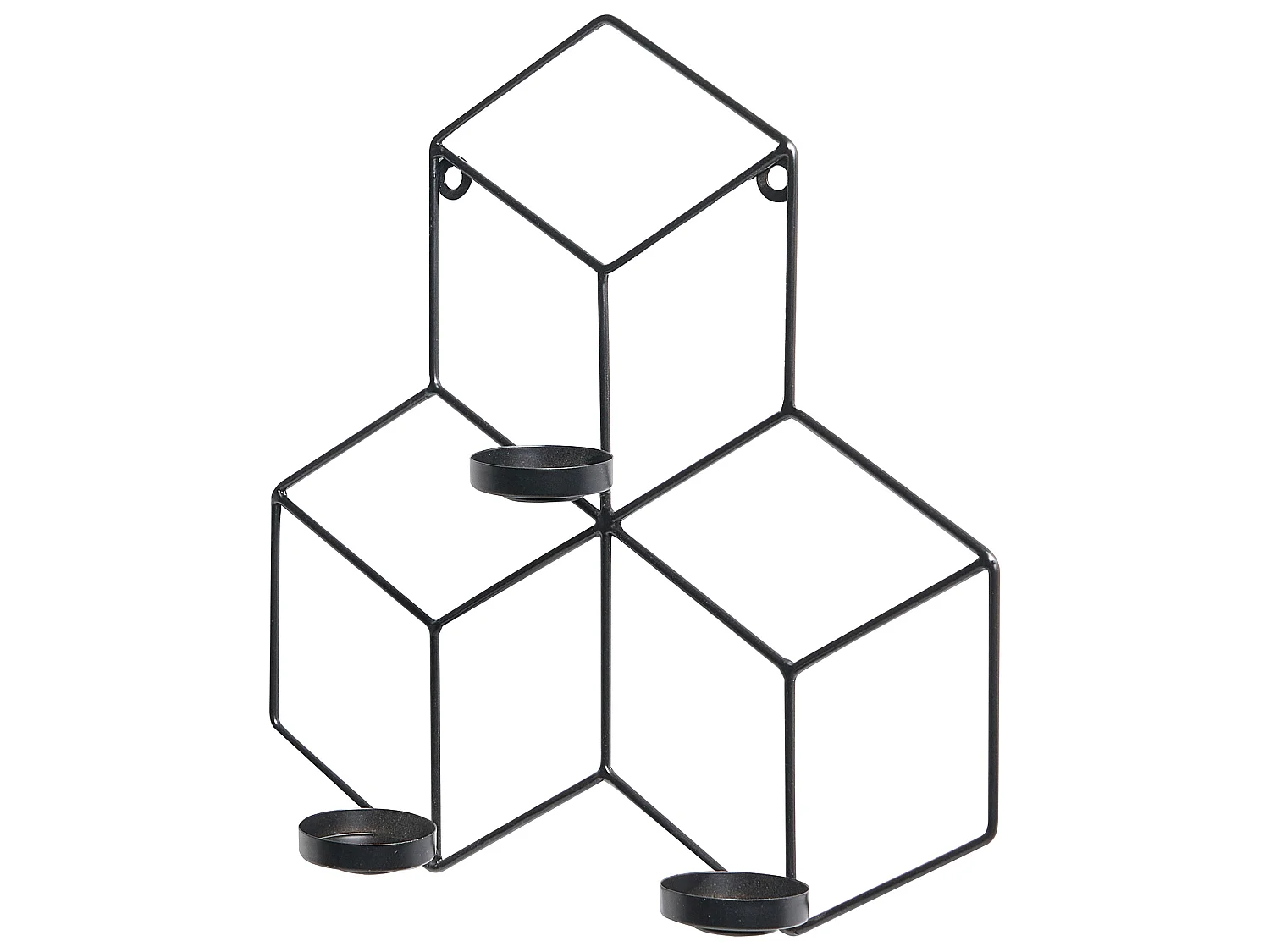 Portacandele da parete TAROUCA Metallo 31 cm Nero