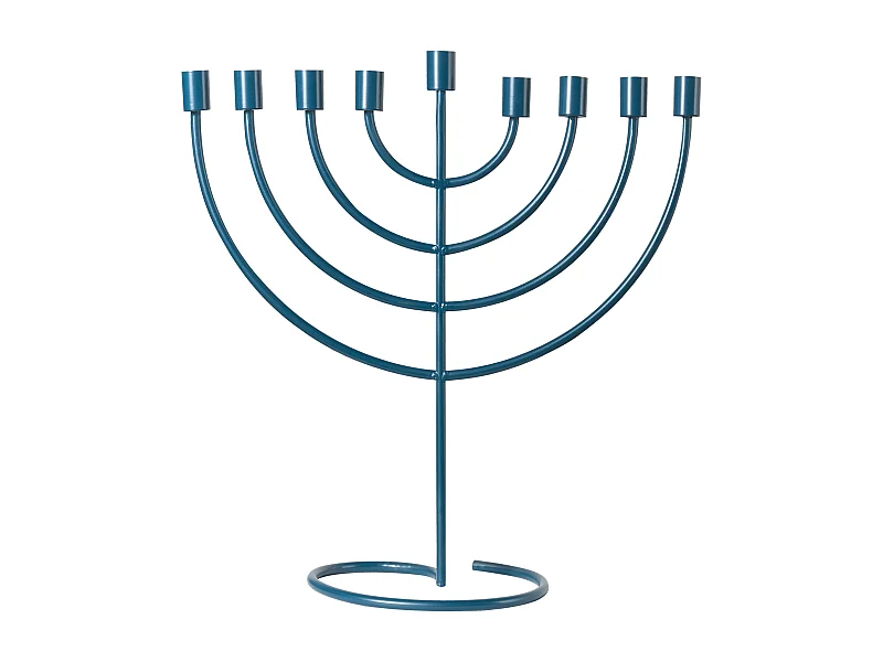 Bougeoir AMORA Métal 50 cm Bleu