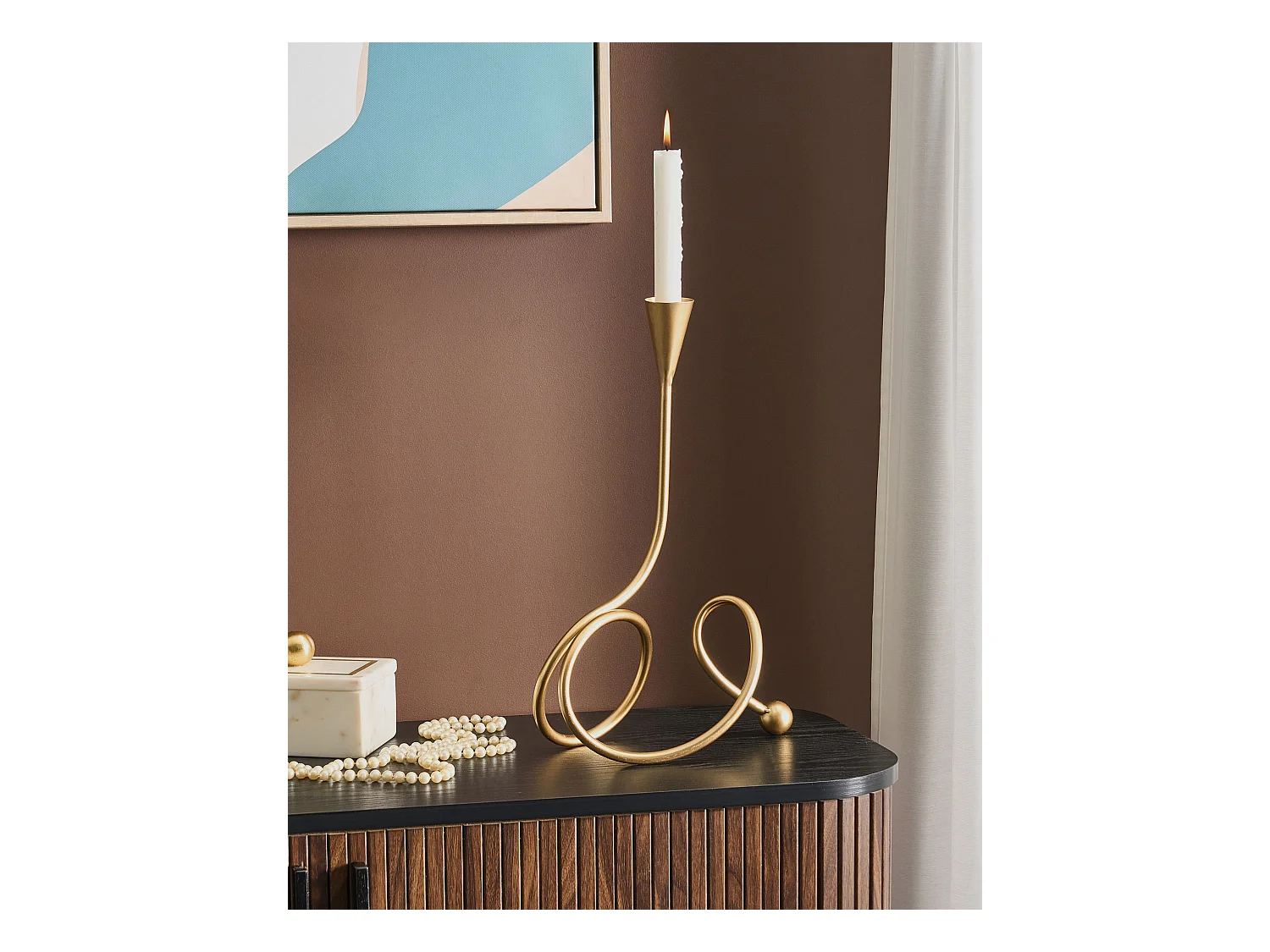 Portacandele AROUCA Metallo 40 cm Oro