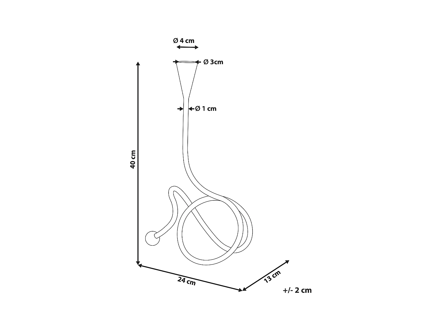 Portacandele AROUCA Metallo 40 cm Oro