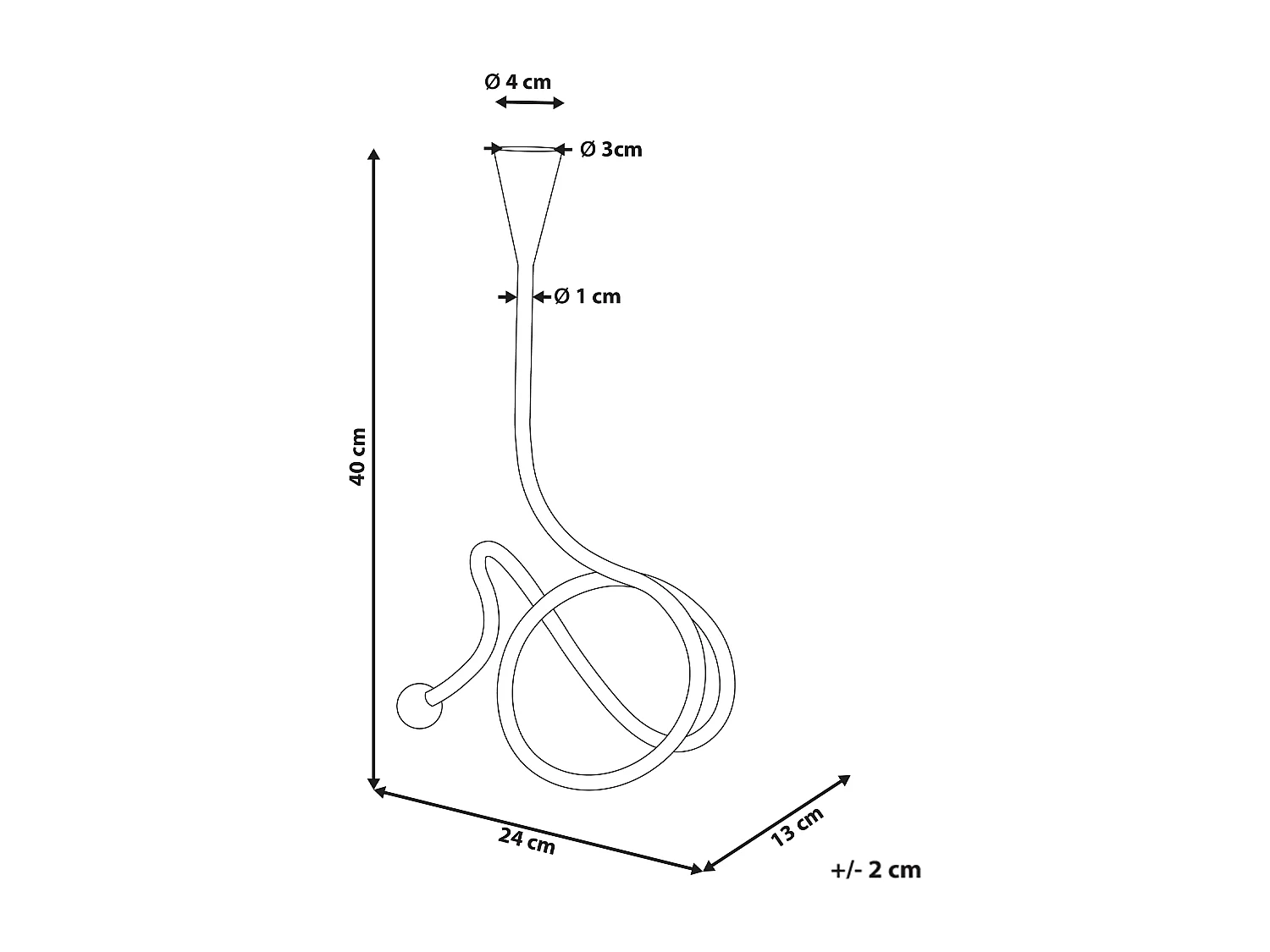 Bougeoir AROUCA Métal 40 cm Doré