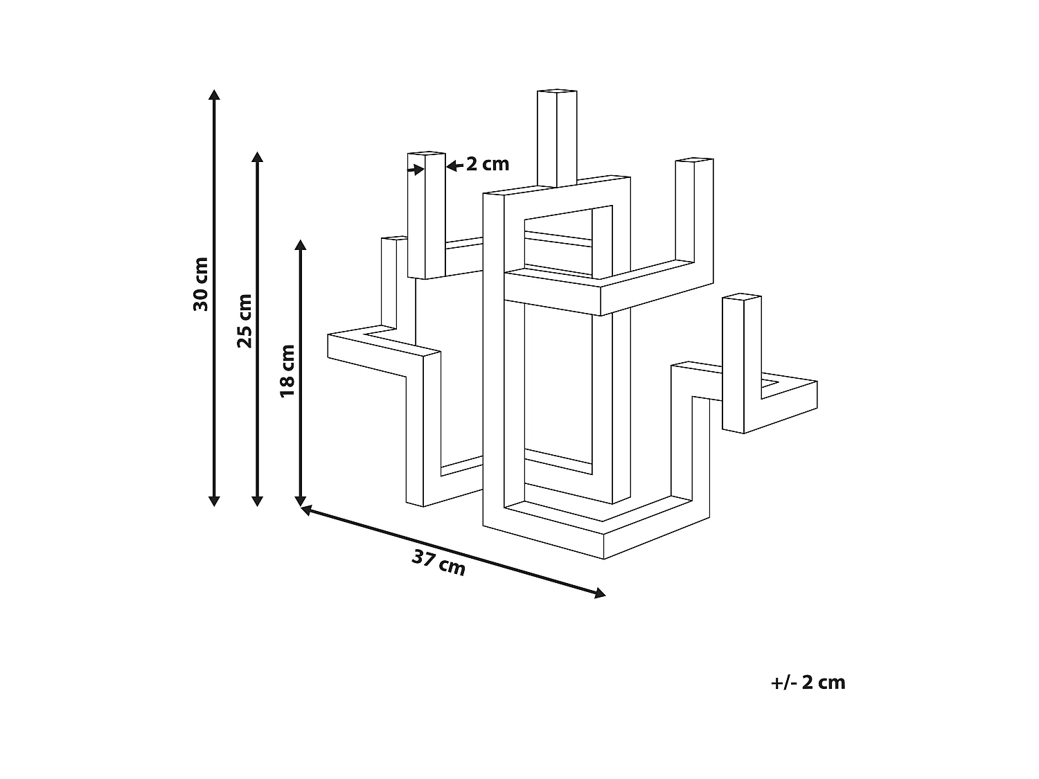 Bougeoir RAPOSO Métal 30 cm Doré