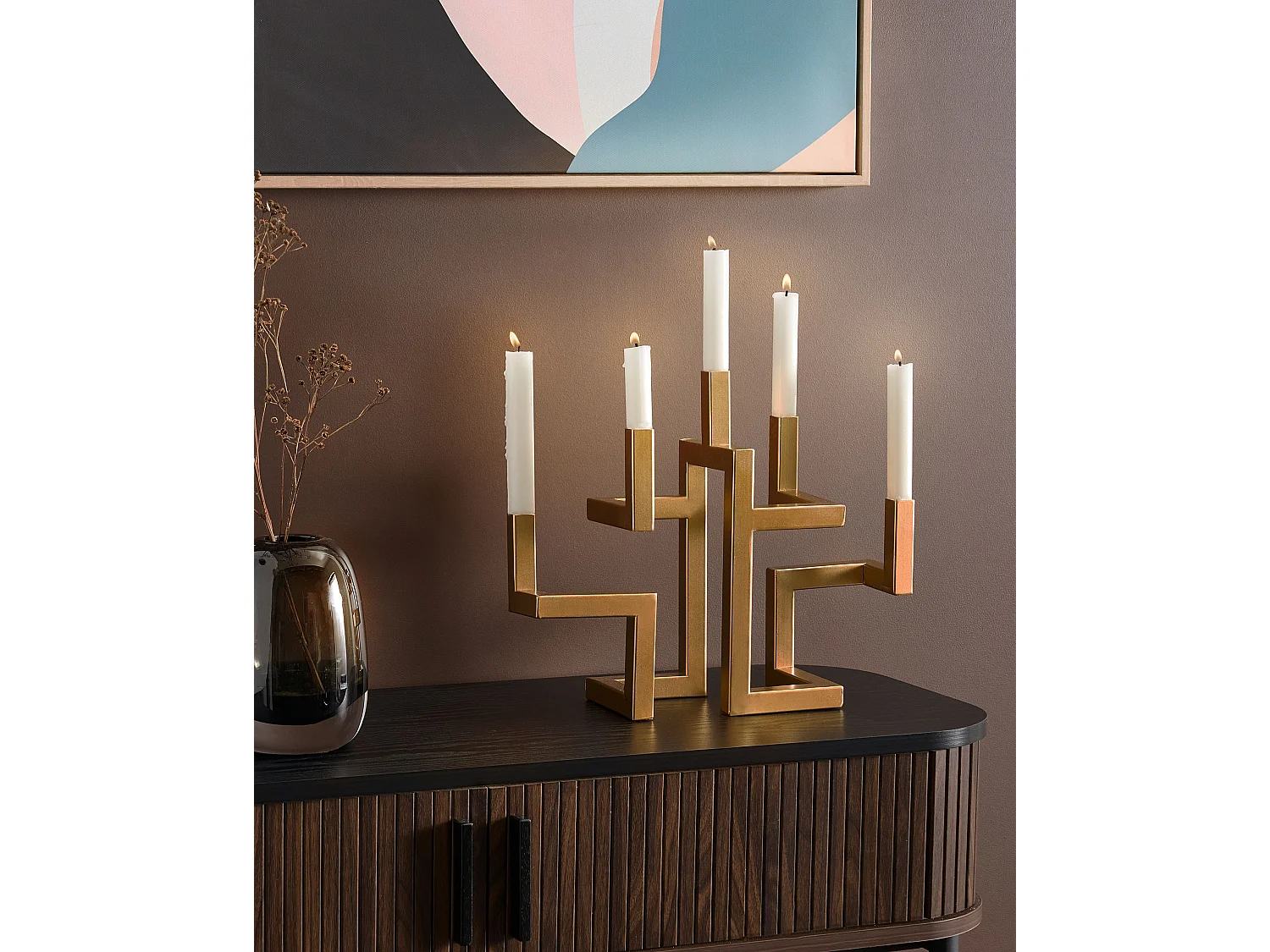 Candelabro RAPOSO Metal 30 cm Dourado