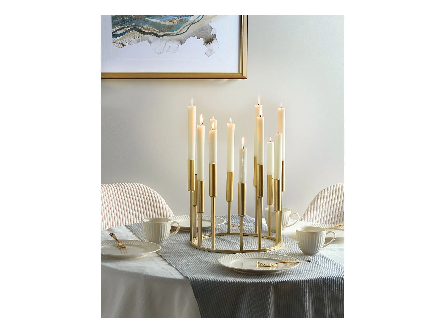 Portacandele TRAFARIA Metallo 26 cm Oro