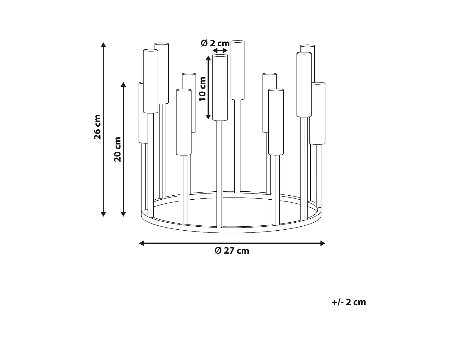 Portacandele TRAFARIA Metallo 26 cm Oro