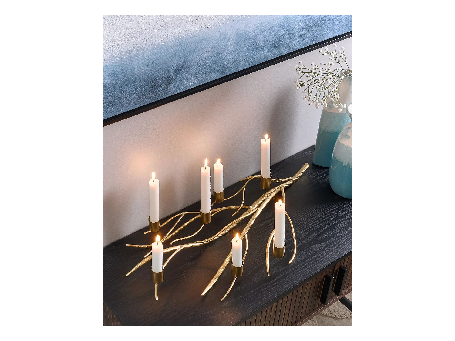 Bougeoir ARRENTELA Métal 10 cm Doré