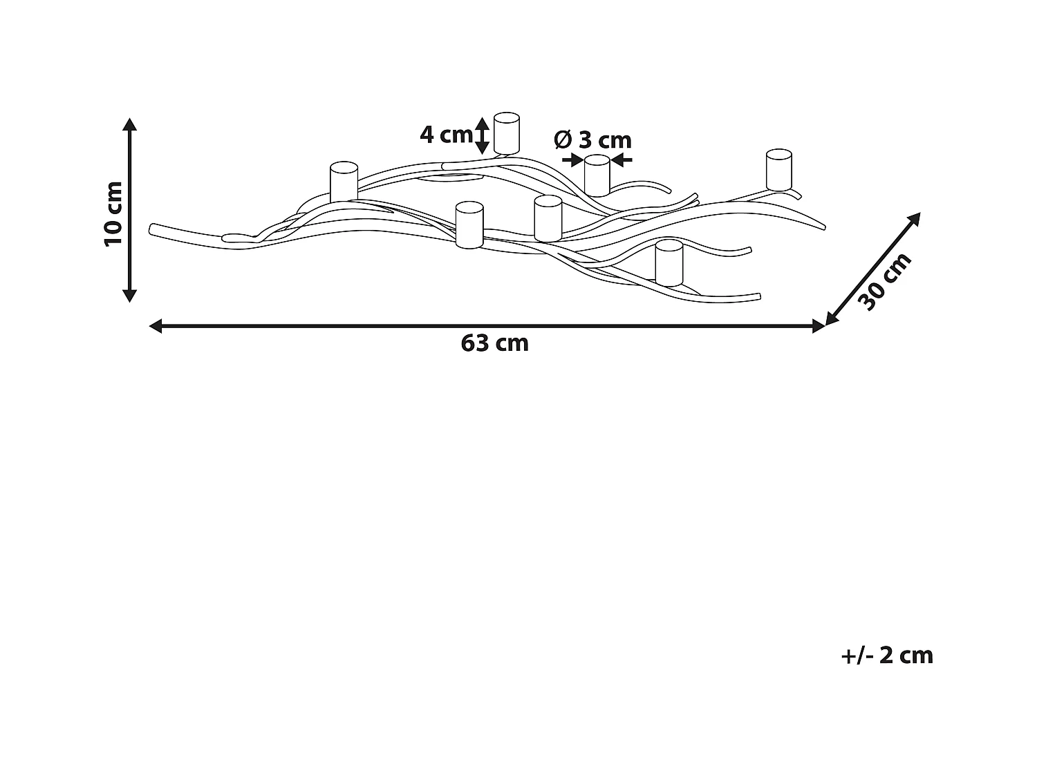 Bougeoir ARRENTELA Métal 10 cm Doré