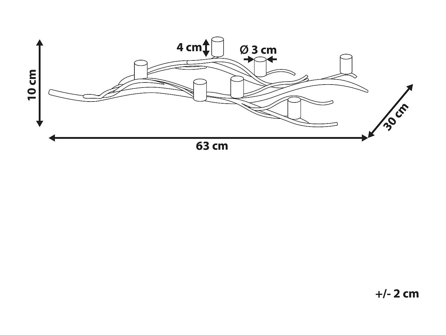 Bougeoir ARRENTELA Métal 10 cm Doré