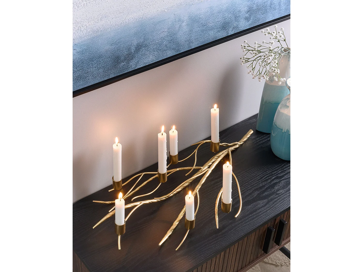 Candelabro ARRENTELA Metal 10 cm Dourado