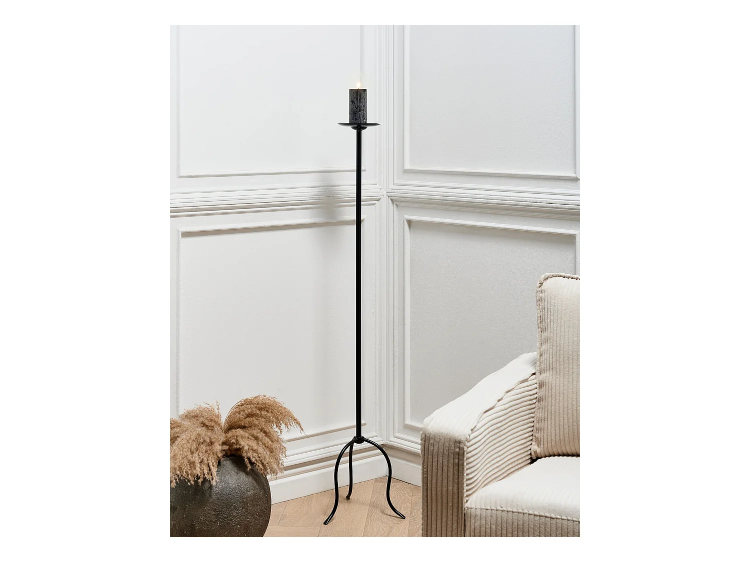 Kaarshouder ALMADA Metaal 118 cm Zwart