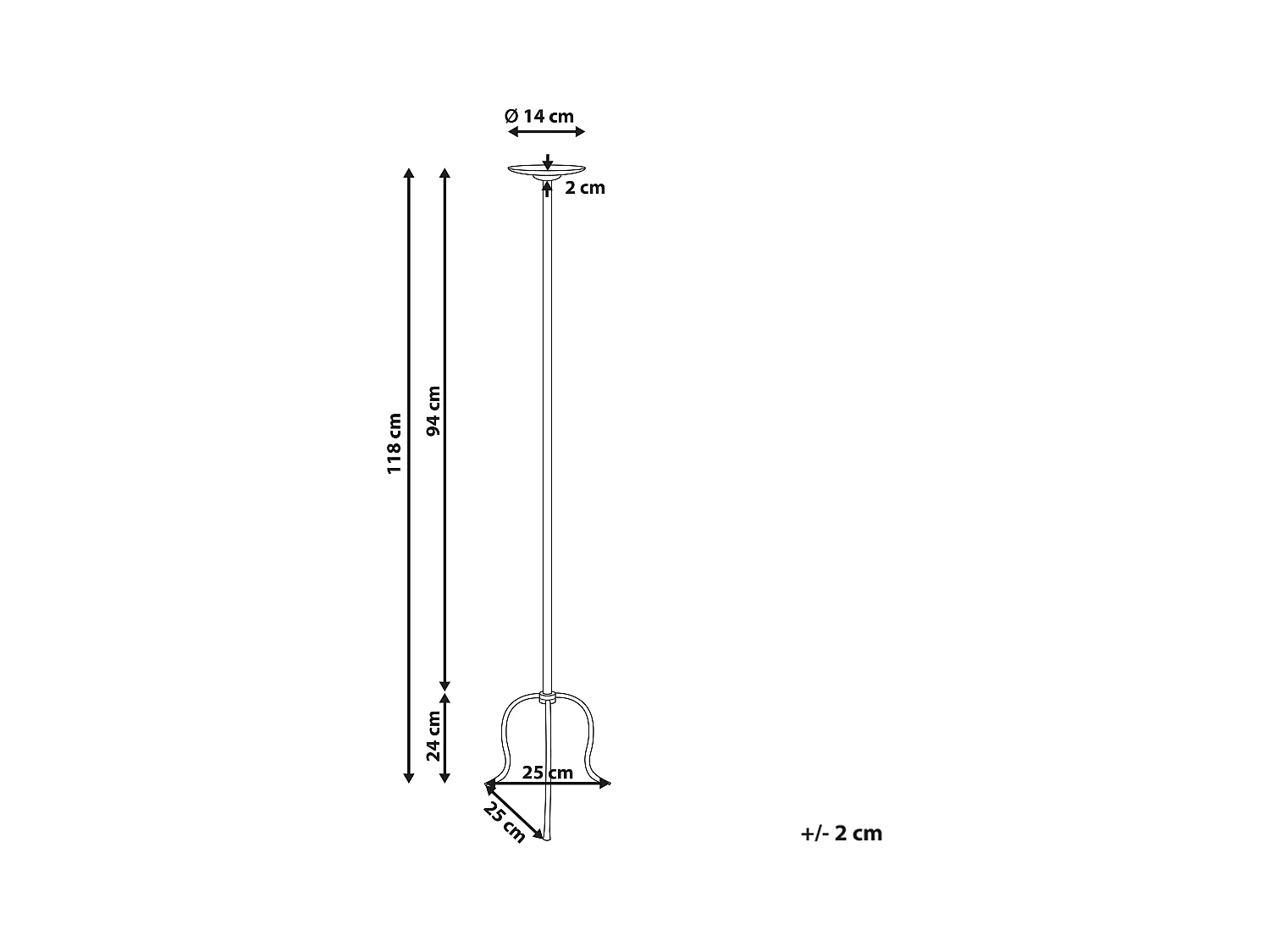 Kaarshouder ALMADA Metaal 118 cm Zwart