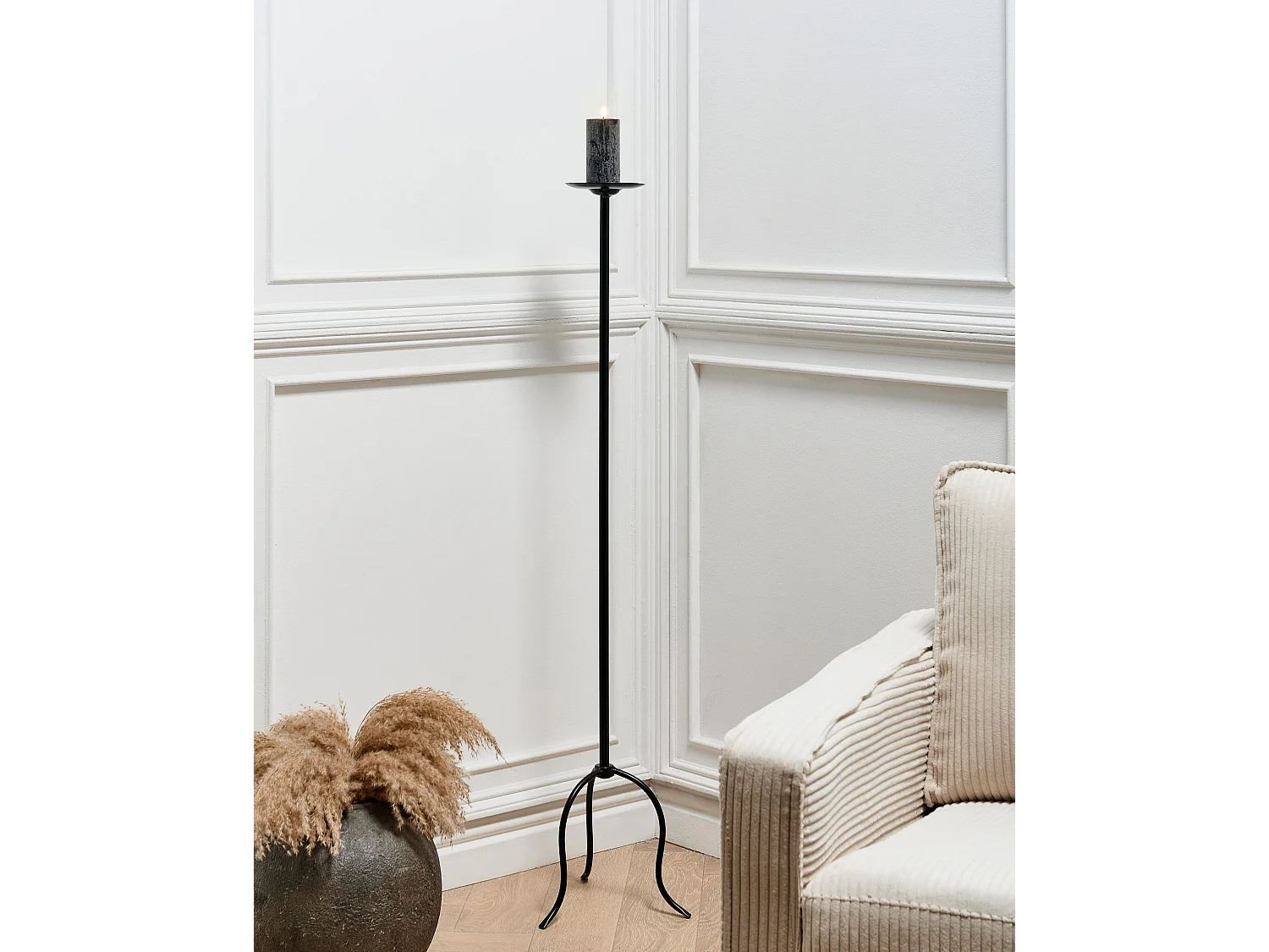 Bougeoir ALMADA Métal 118 cm Noir