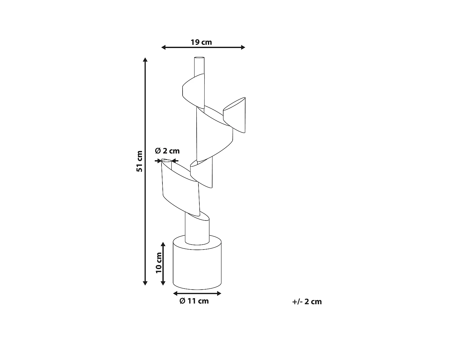 Bougeoir AMILLY Métal 51 cm Noir