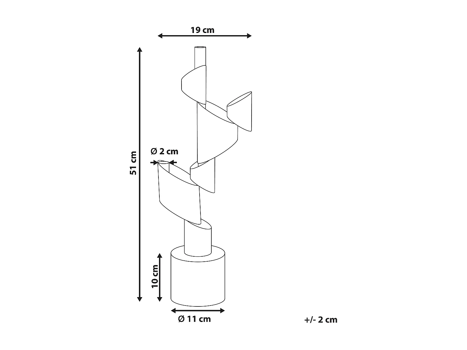 Bougeoir AMILLY Métal 51 cm Noir
