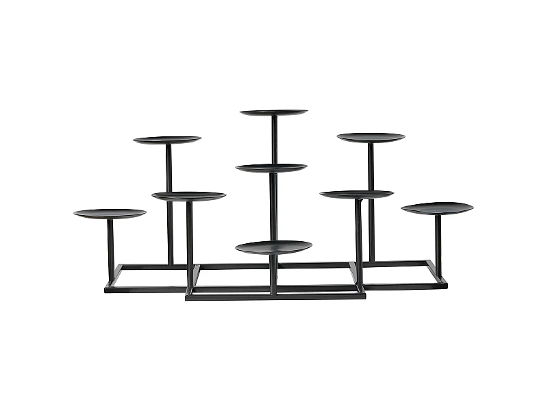 Bougeoir LAMEGO Métal 23 cm Noir