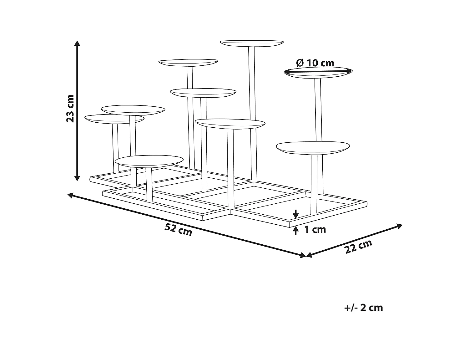 Portacandele LAMEGO Metallo 23 cm Nero