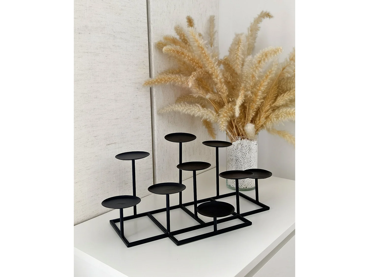 Bougeoir LAMEGO Métal 23 cm Noir