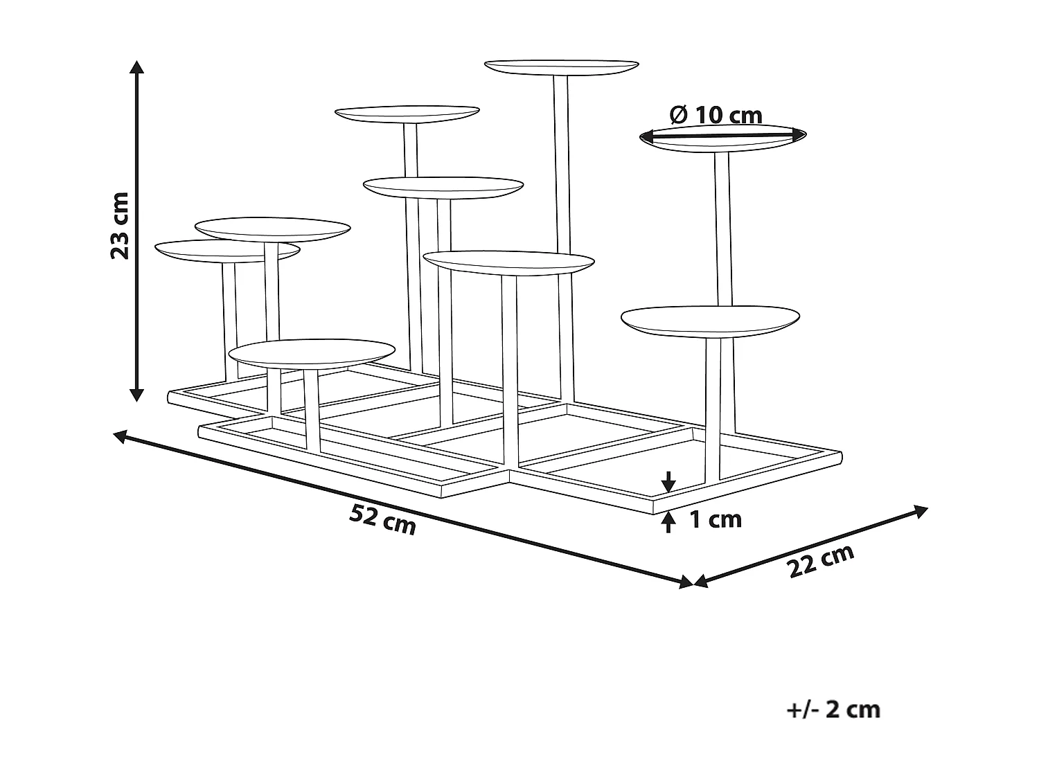 Candelabro LAMEGO Metal 23 cm Preto