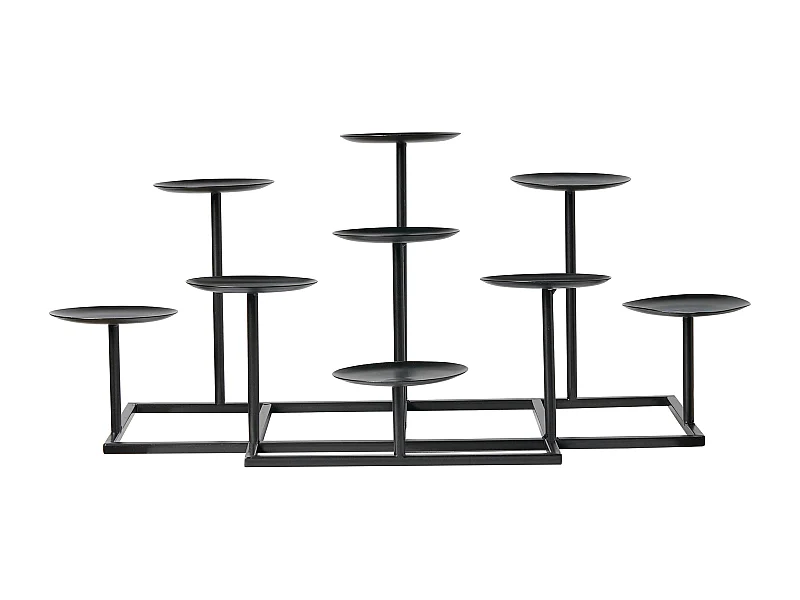 Świecznik LAMEGO Metal 23 cm Czarny